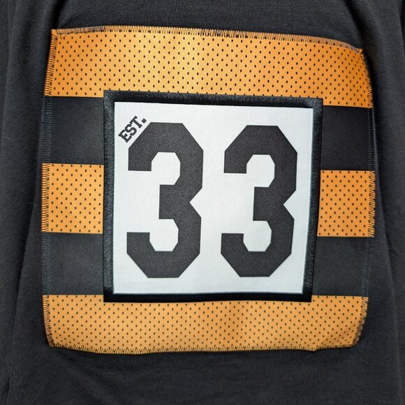 Kiya Tomlin Women's‎ Pittsburgh Steelers Black Gold Shawl Wrap 33 Patch New OS - Picture 2 of 9